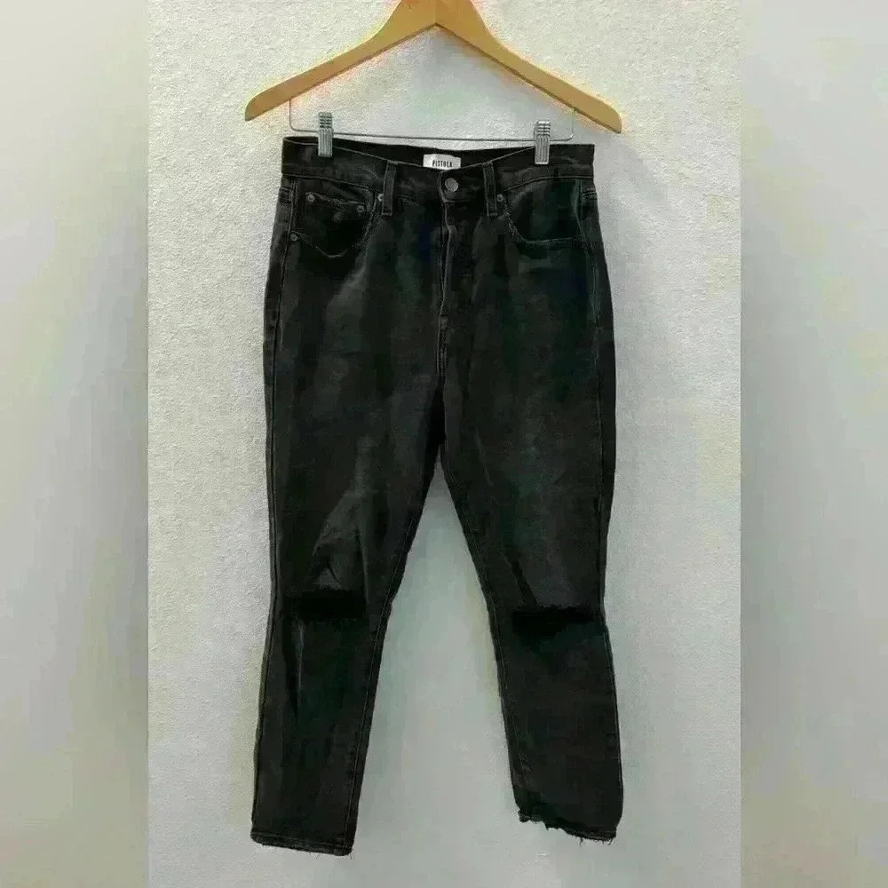 Pistola distressed black jeans size 28